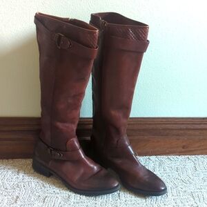 Burgundy Riding Boots